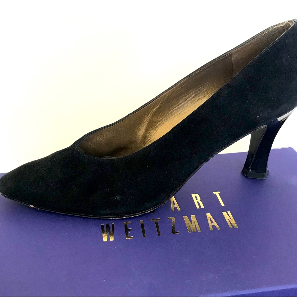 Stuart Weitzman Black Suede Pumps